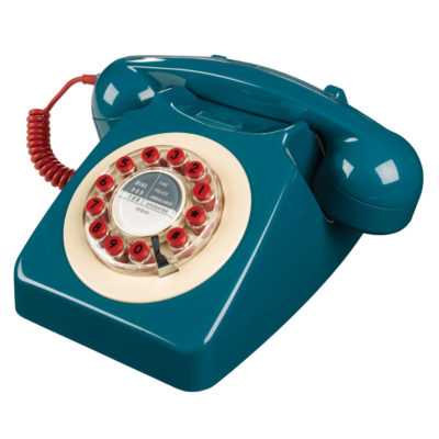 Wild & Wolf 1960s Design 746 Corded Telephone – Blue Wild & Wolf 1960s Design 746 Corded Telephone – Blue